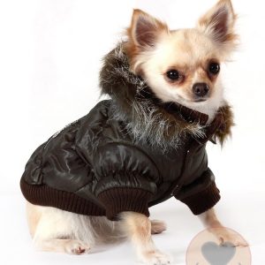 Urban Pup Luxury Quilted Parka with Detachable Hood – Dark Brown