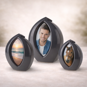 Urn met foto – Grijs