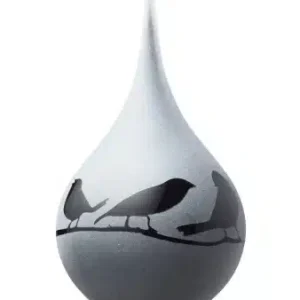 Frosted druppel medium black birds